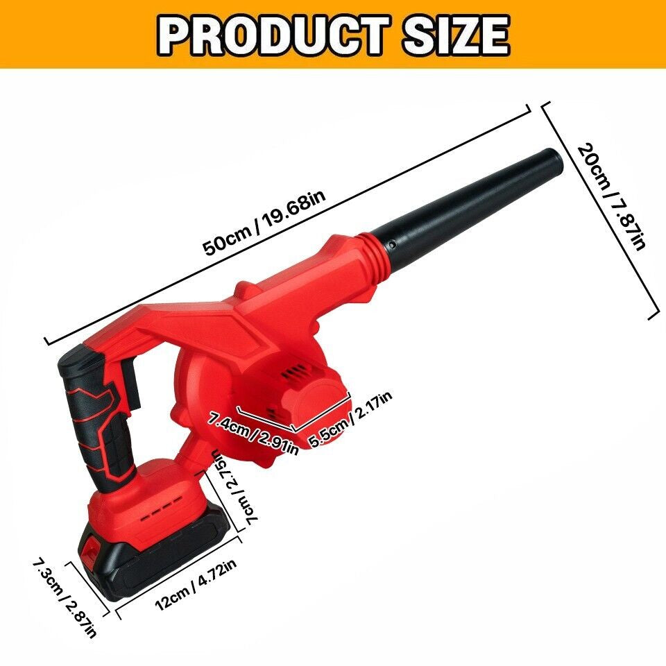 48VF Cordless Leaf Blower Electric Mini Air Lightweight Handheld with 2 Battery