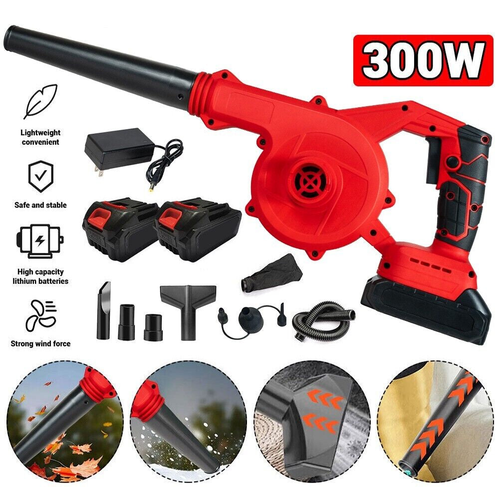 48VF Cordless Leaf Blower Electric Mini Air Lightweight Handheld with 2 Battery