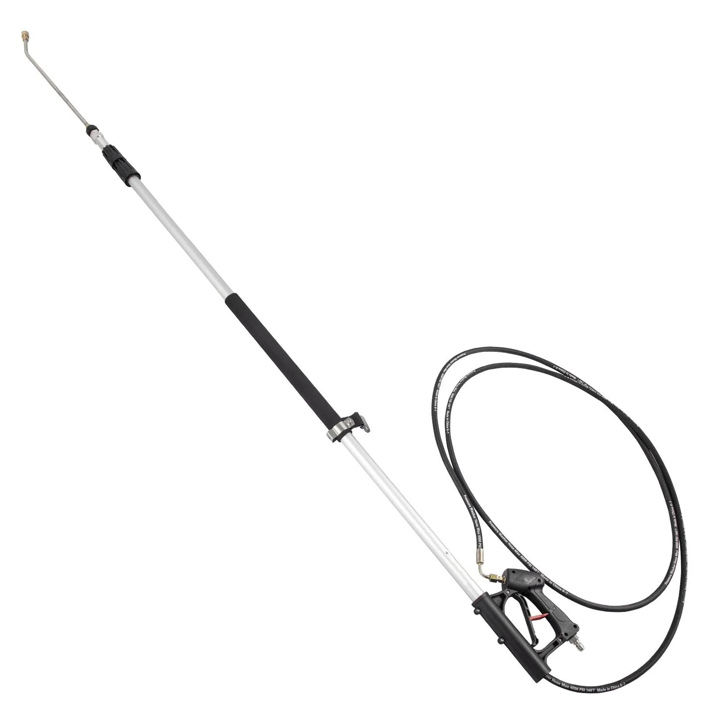 Pressure Washer Wand Telescoping 18Ft 4000Psi W/ Belt 3/8" Quick Connector